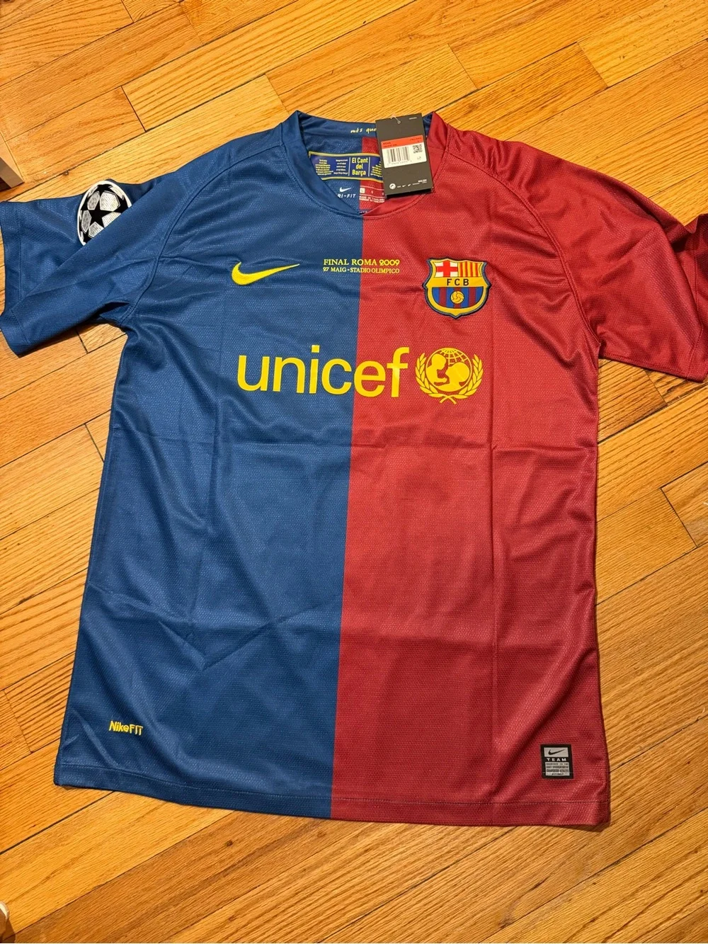 Nike FC Barcelona men 2009 final Jersey in Blue and red Henry 14